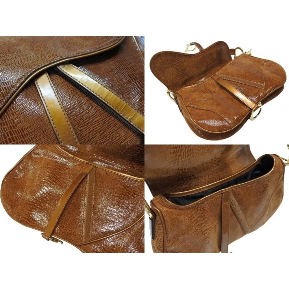 Christian Dior Saddle Bag brown lizard leather - Picture 9 of 10